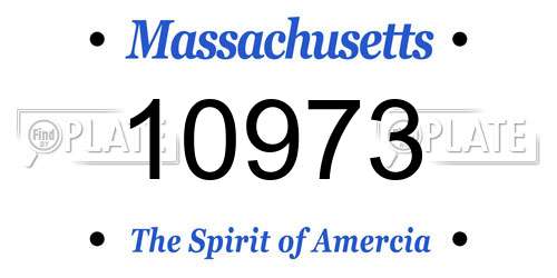 10973 Massachusetts License Plate