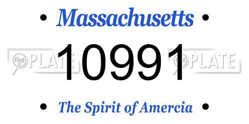 10991 Massachusetts License Plate