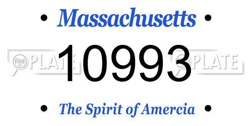 10993 Massachusetts License Plate