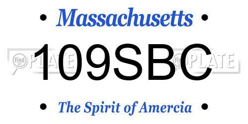 109SBC Massachusetts License Plate