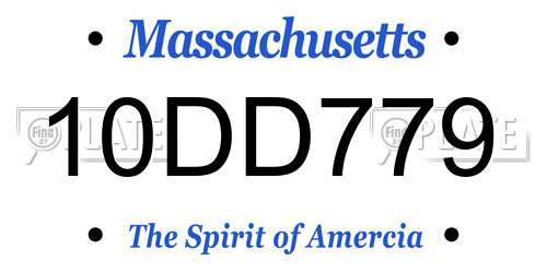 10DD779 Massachusetts License Plate