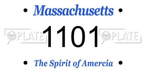 1101 Massachusetts License Plate