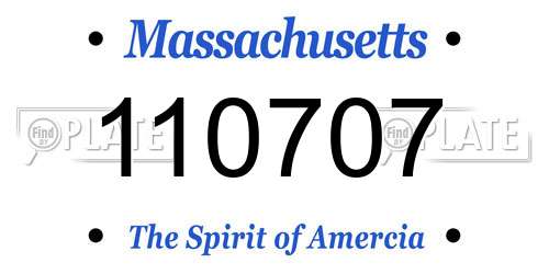 110707 Massachusetts License Plate