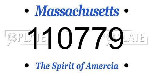 110779 Massachusetts License Plate