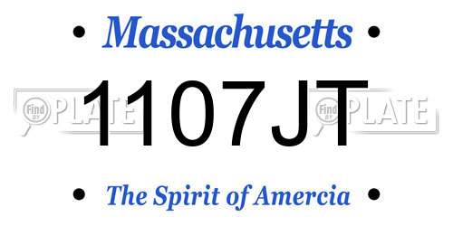 1107JT Massachusetts License Plate