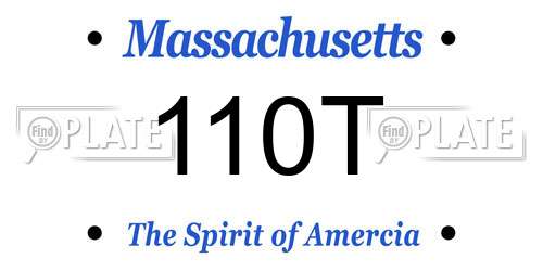 110T Massachusetts License Plate