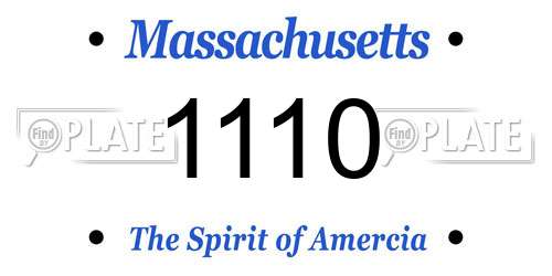 1110 Massachusetts License Plate