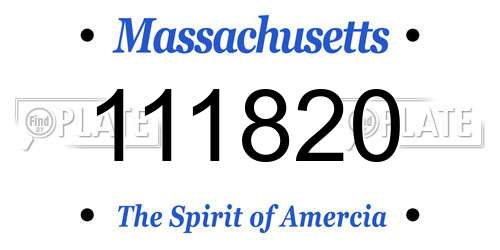 111820 Massachusetts License Plate