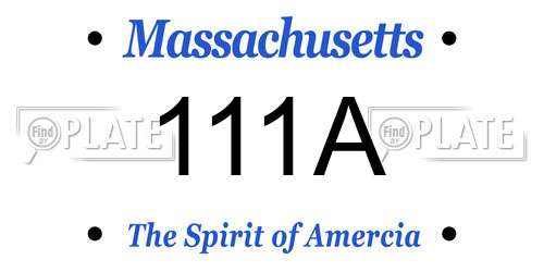 111A Massachusetts License Plate
