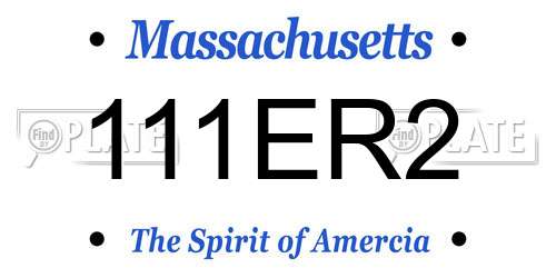 111ER2 Massachusetts License Plate