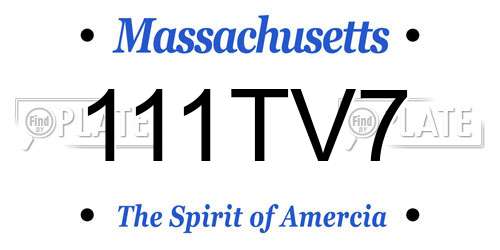 111TV7 Massachusetts License Plate