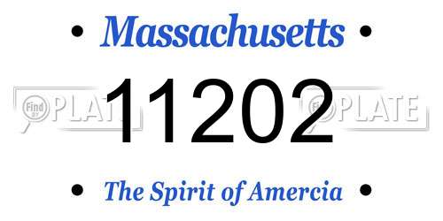 11202 Massachusetts License Plate