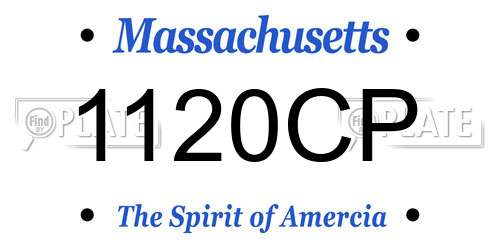 1120CP Massachusetts License Plate
