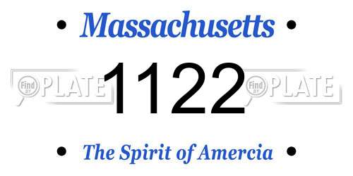 1122 Massachusetts License Plate