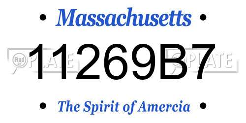 11269B7 Massachusetts License Plate