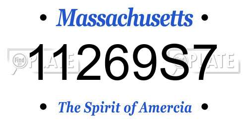 11269S7 Massachusetts License Plate