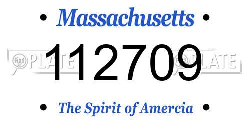 112709 Massachusetts License Plate