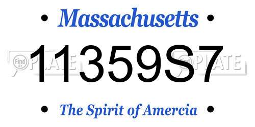 11359S7 Massachusetts License Plate