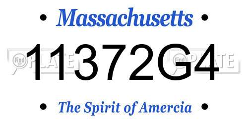 11372G4 Massachusetts License Plate