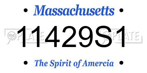11429S1 Massachusetts License Plate