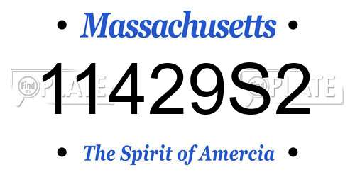 11429S2 Massachusetts License Plate