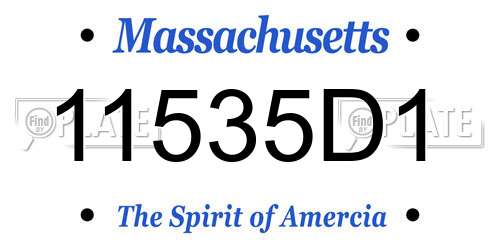 11535D1 Massachusetts License Plate