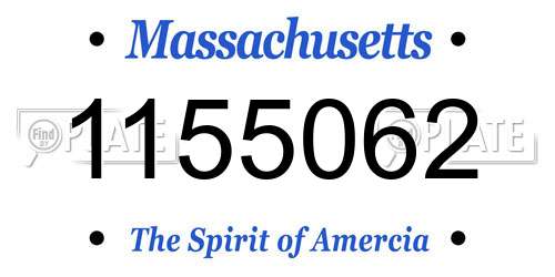 1155062 Massachusetts License Plate