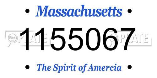 1155067 Massachusetts License Plate