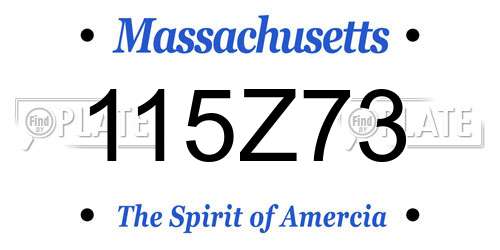 115Z73 Massachusetts License Plate