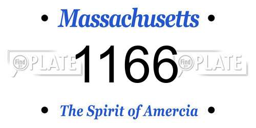 1166 Massachusetts License Plate