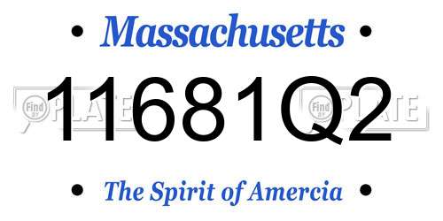 11681Q2 Massachusetts License Plate