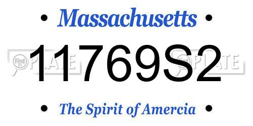 11769S2 Massachusetts License Plate