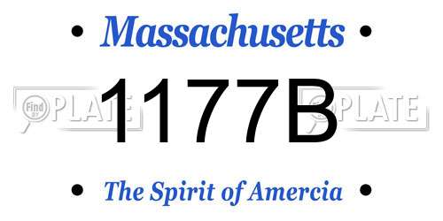 1177B Massachusetts License Plate