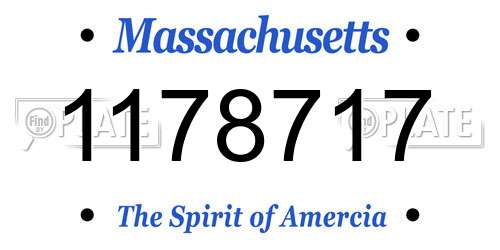 1178717 Massachusetts License Plate