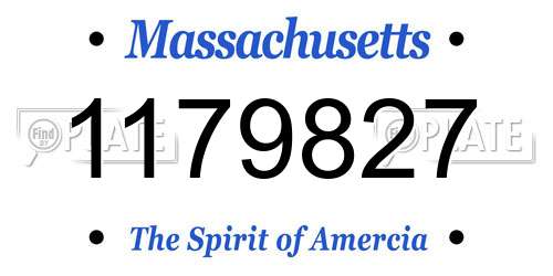 1179827 Massachusetts License Plate