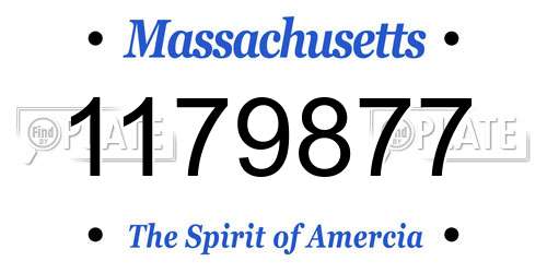 1179877 Massachusetts License Plate