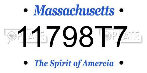 11798T7 Massachusetts License Plate