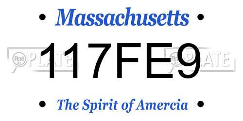 117FE9 Massachusetts License Plate