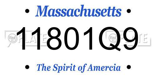 11801Q9 Massachusetts License Plate
