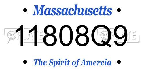 11808Q9 Massachusetts License Plate