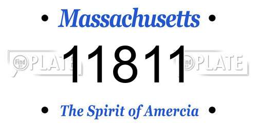 11811 Massachusetts License Plate