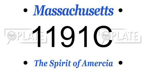 1191C Massachusetts License Plate