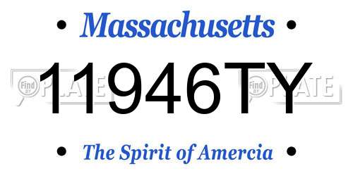 11946TY Massachusetts License Plate