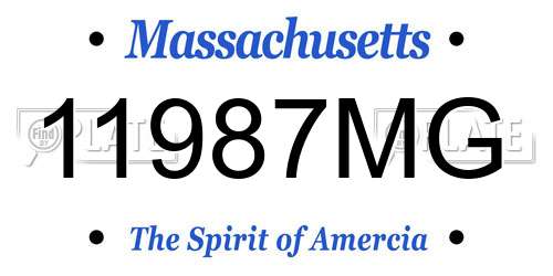11987MG Massachusetts License Plate