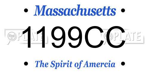 1199CC Massachusetts License Plate