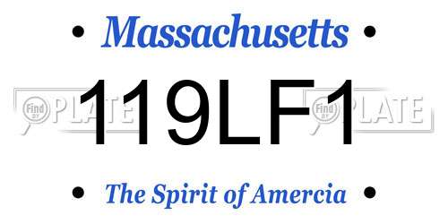 119LF1 Massachusetts License Plate