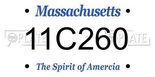 11C260 Massachusetts License Plate