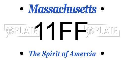 11FF Massachusetts License Plate