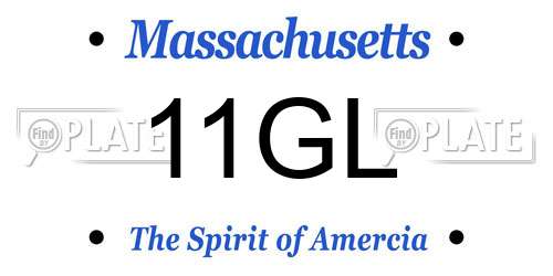 11GL Massachusetts License Plate