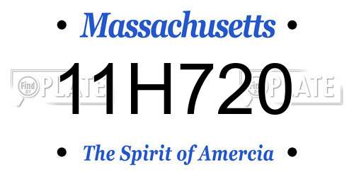 11H720 Massachusetts License Plate